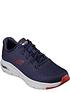  image of skechers-air-cooled-arch-fit-vegan-trainer-navy