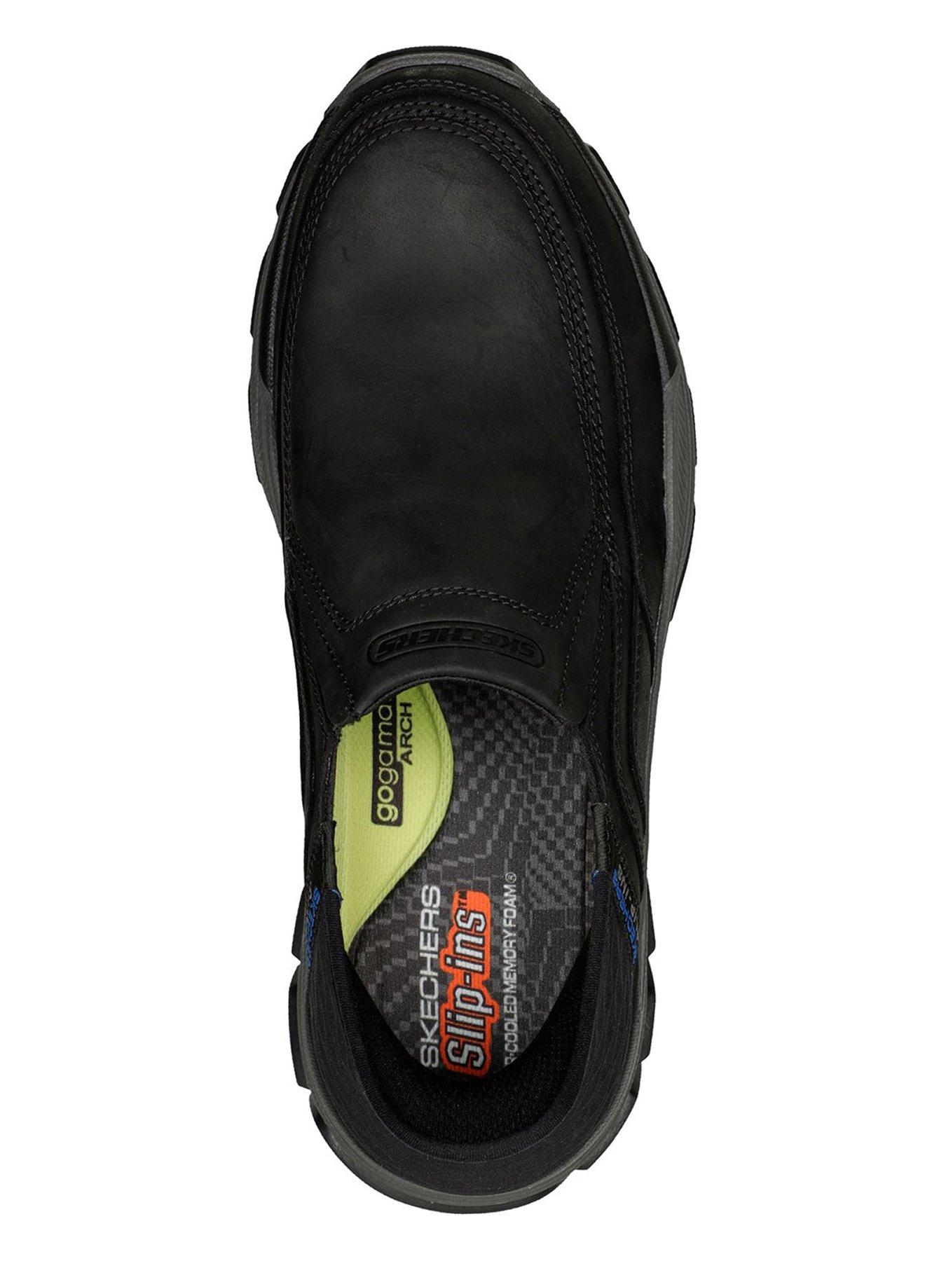 Skechers Mat Arch Rubber Slip Shoe Black | very.co.uk