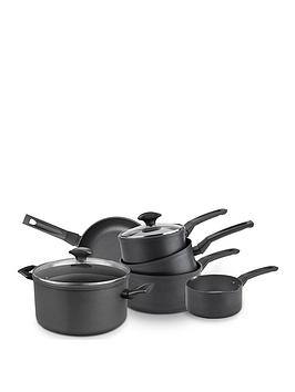 Product photograph of Prestige 9x Tougher Easy Release Non Stick Induction 6 Piece Saucepan Frying Pan And Stock Pot 6 Piece Set from very.co.uk