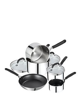 Product photograph of Prestige Made To Last 5-piece Stainless Steel Cookware Set from very.co.uk