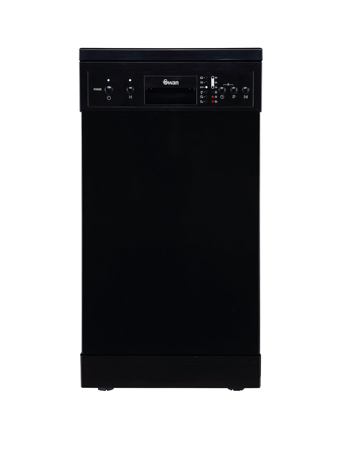 Dishwasher best sale black slimline