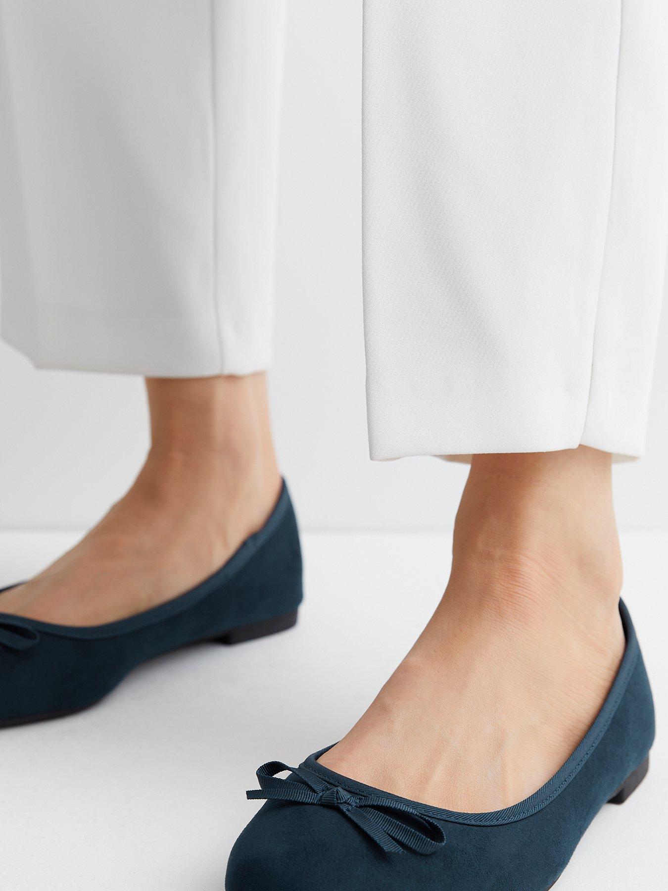 Navy blue ballet pumps on sale uk