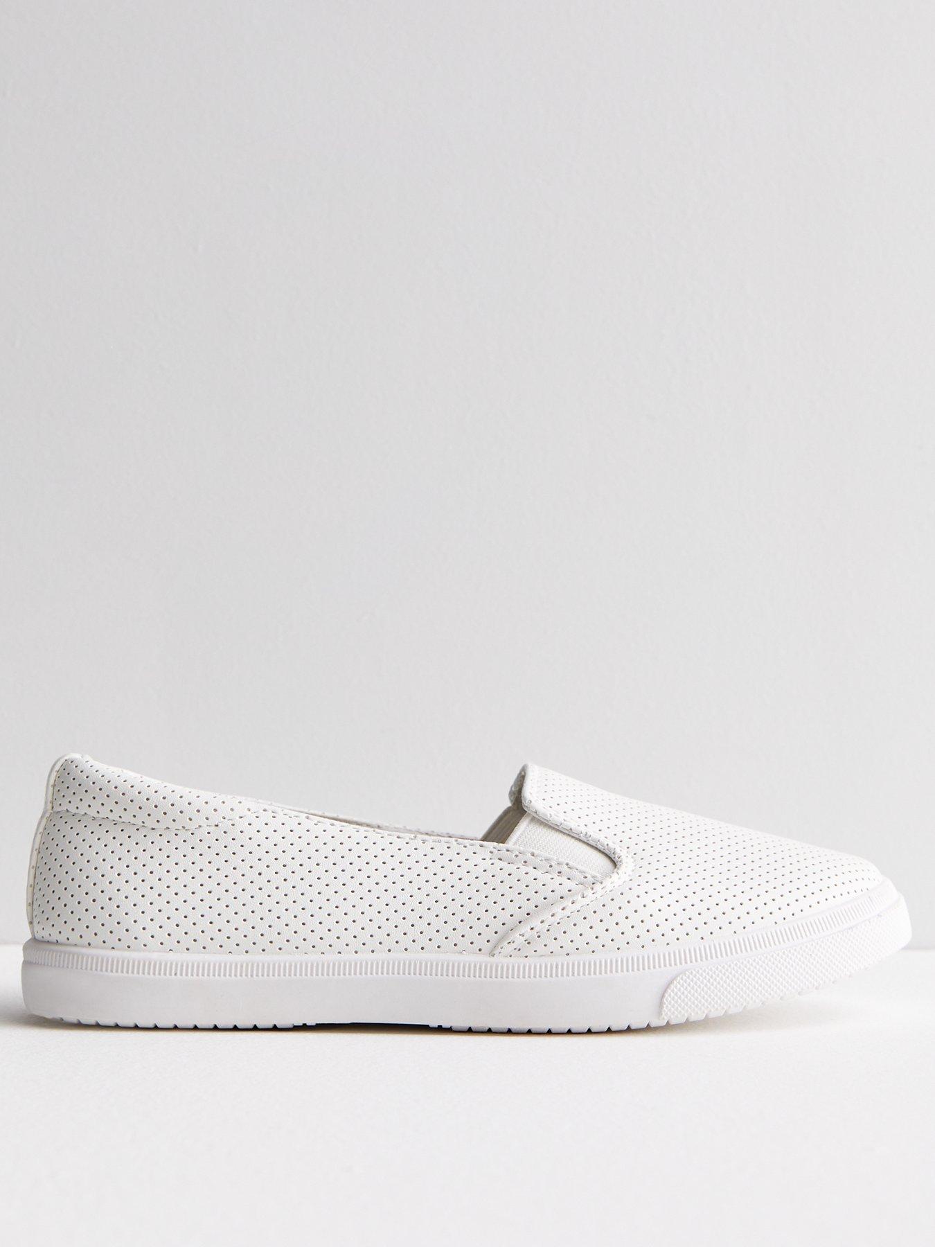 Womens white trainers new on sale look