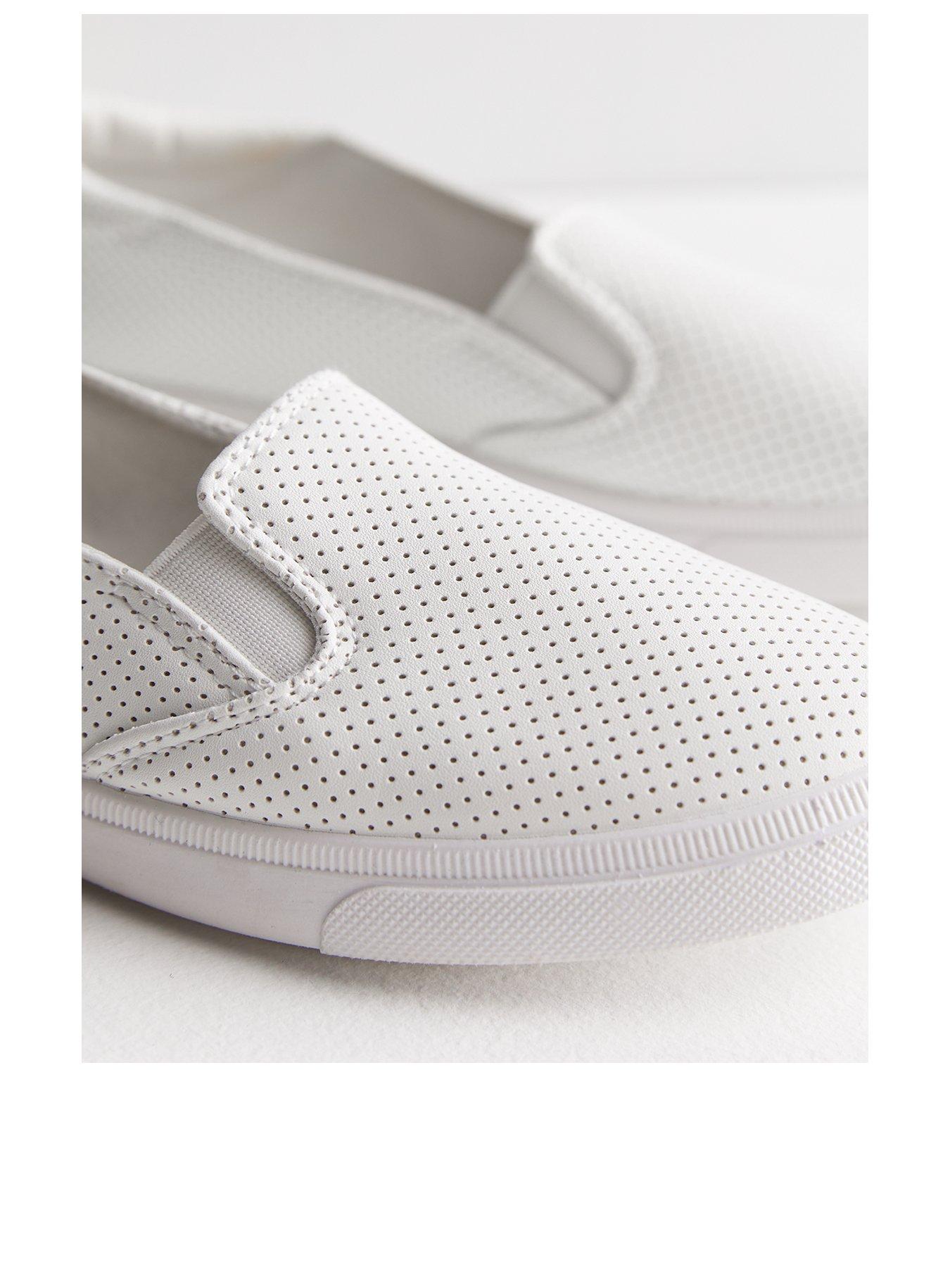 Women's perforated hot sale slip on sneakers