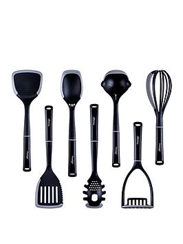 Product photograph of Prestige 2-in-1 Kitchen Utensils Set Of 7-cooking Utensils With Non Scratch Silicone Edges Heat Resistant Utensils To Protect Non Stick Cookware from very.co.uk