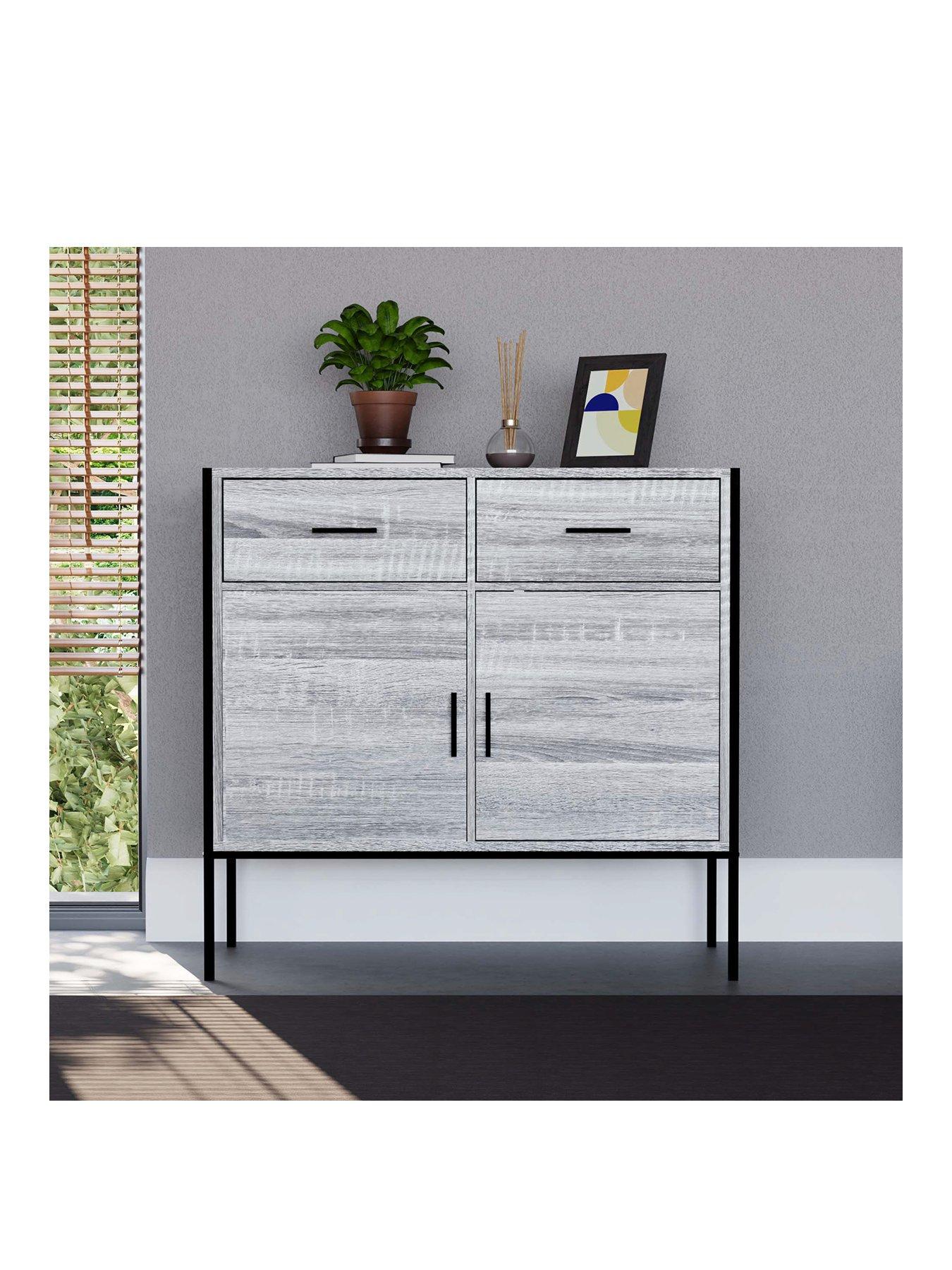 Image 3 of 5 of Vida Designs Brooklyn 2 Door,&nbsp;2 Drawer Sideboard - Grey Oak