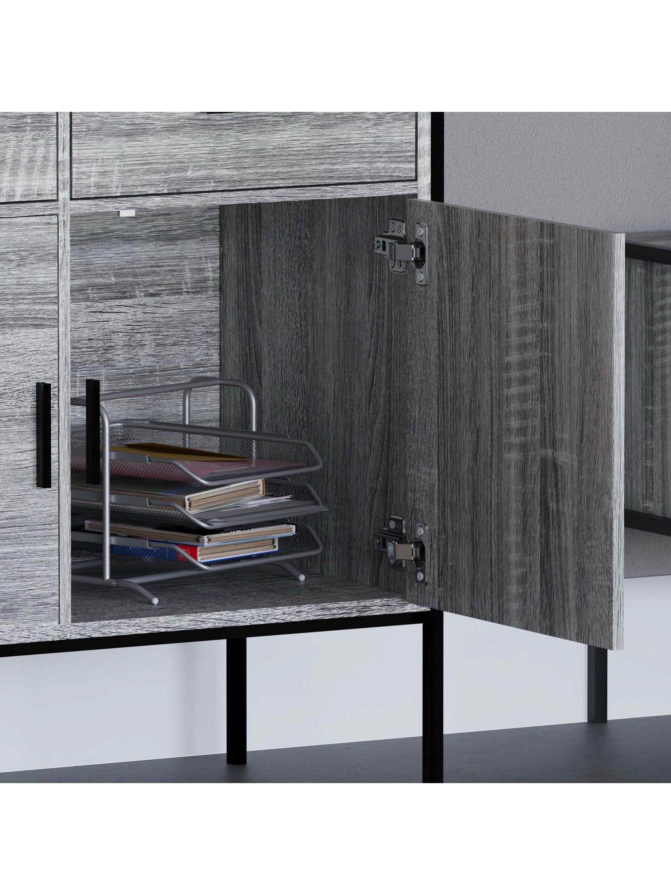 Image 5 of 5 of Vida Designs Brooklyn 2 Door,&nbsp;2 Drawer Sideboard - Grey Oak