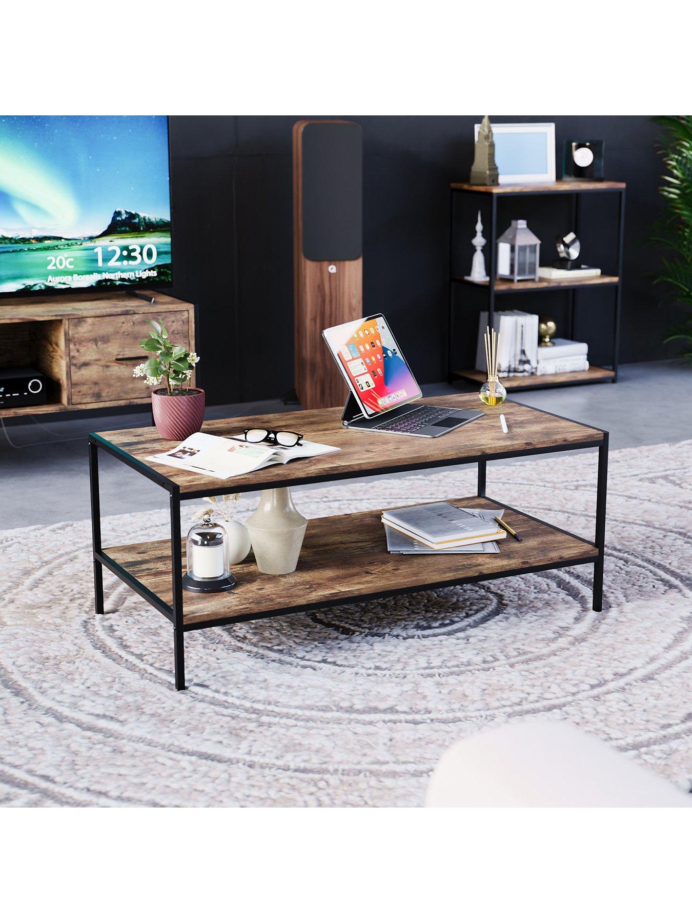 Product photograph of Vida Designs Brooklyn Coffee Table - Dark Oak from very.co.uk