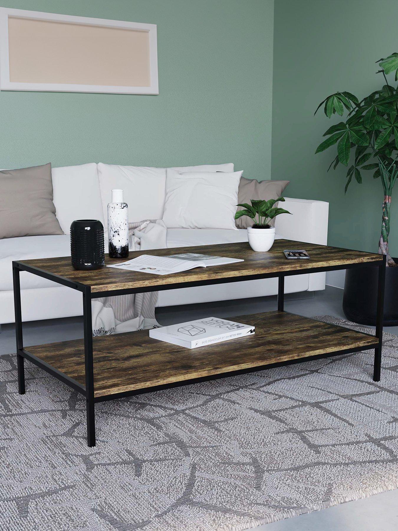 Product photograph of Vida Designs Brooklyn Coffee Table - Dark Oak from very.co.uk