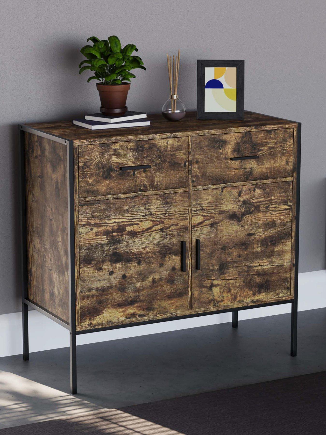 Image 1 of 6 of Vida Designs Brooklyn 2 Door, 2 Drawer Sideboard - Dark Oak