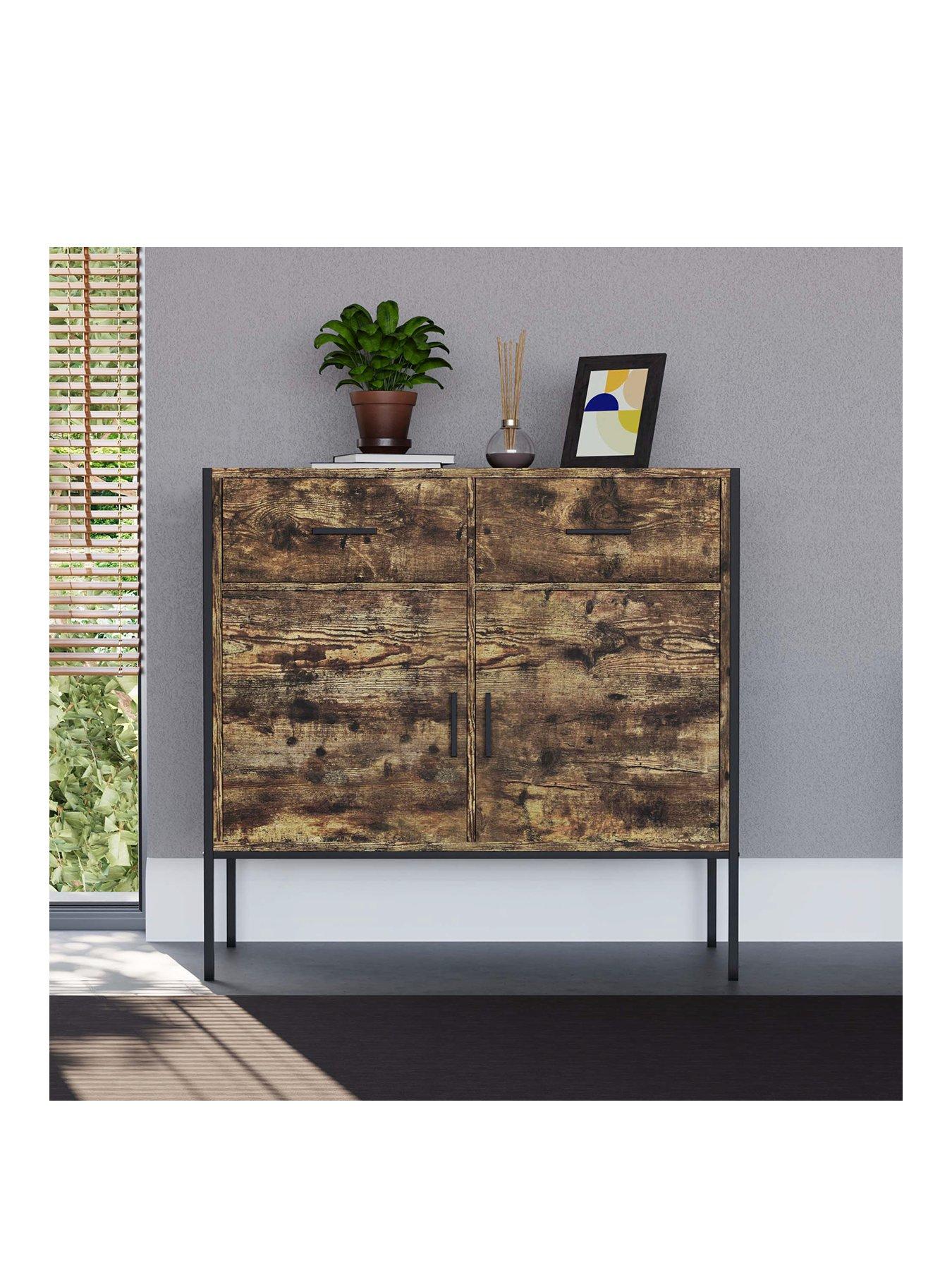 Image 3 of 6 of Vida Designs Brooklyn 2 Door, 2 Drawer Sideboard - Dark Oak