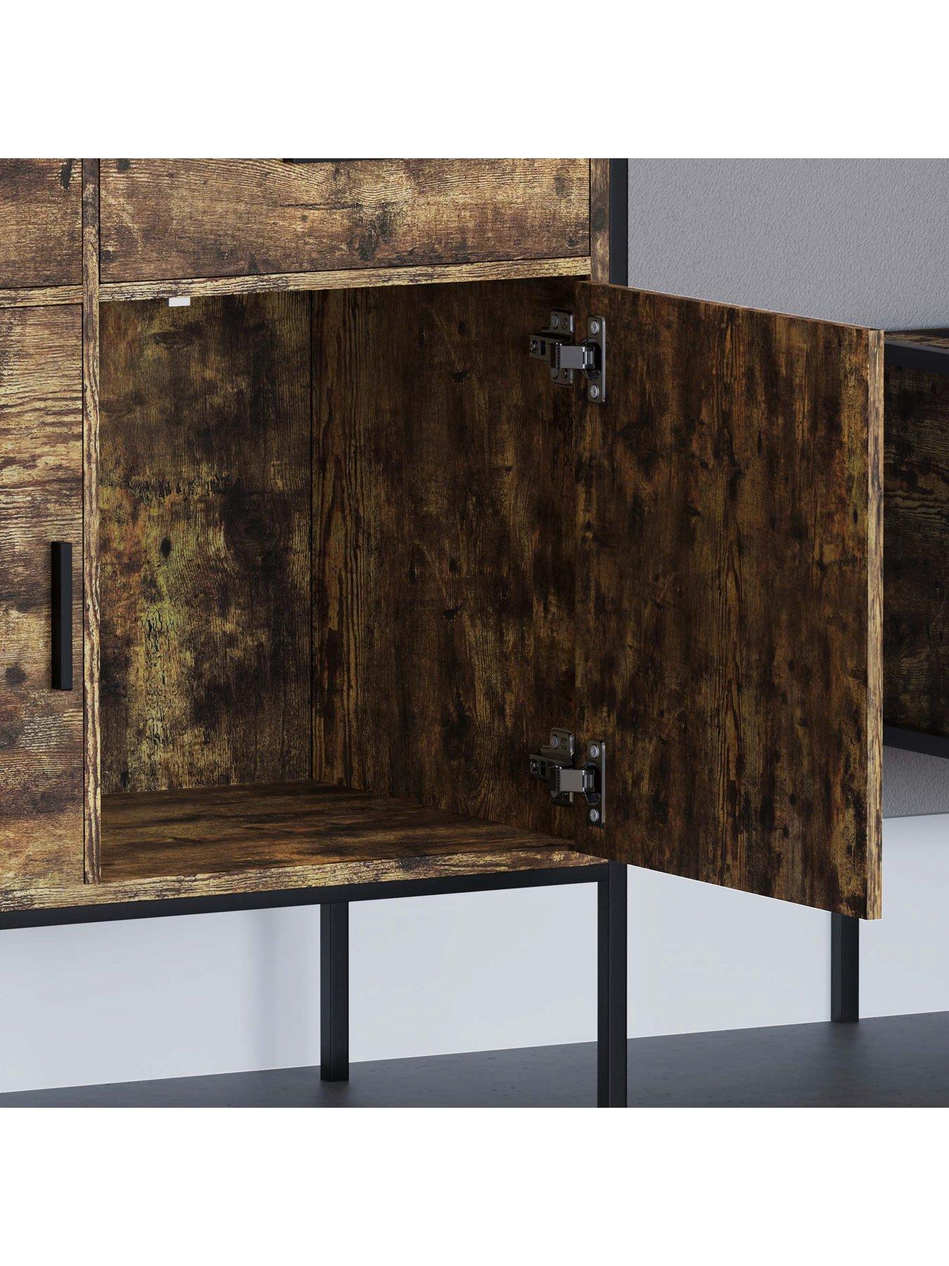 Image 5 of 6 of Vida Designs Brooklyn 2 Door, 2 Drawer Sideboard - Dark Oak
