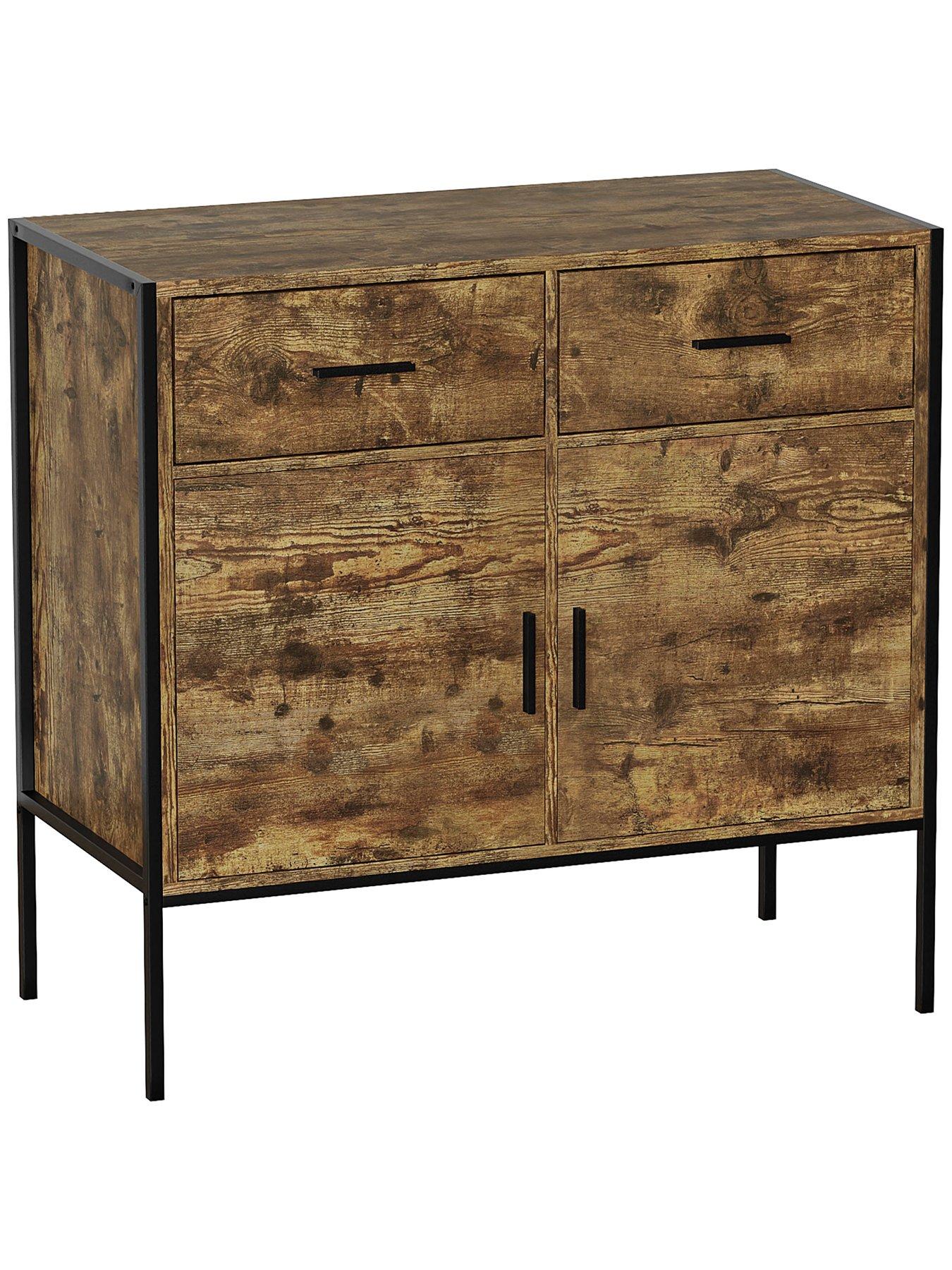 Image 6 of 6 of Vida Designs Brooklyn 2 Door, 2 Drawer Sideboard - Dark Oak
