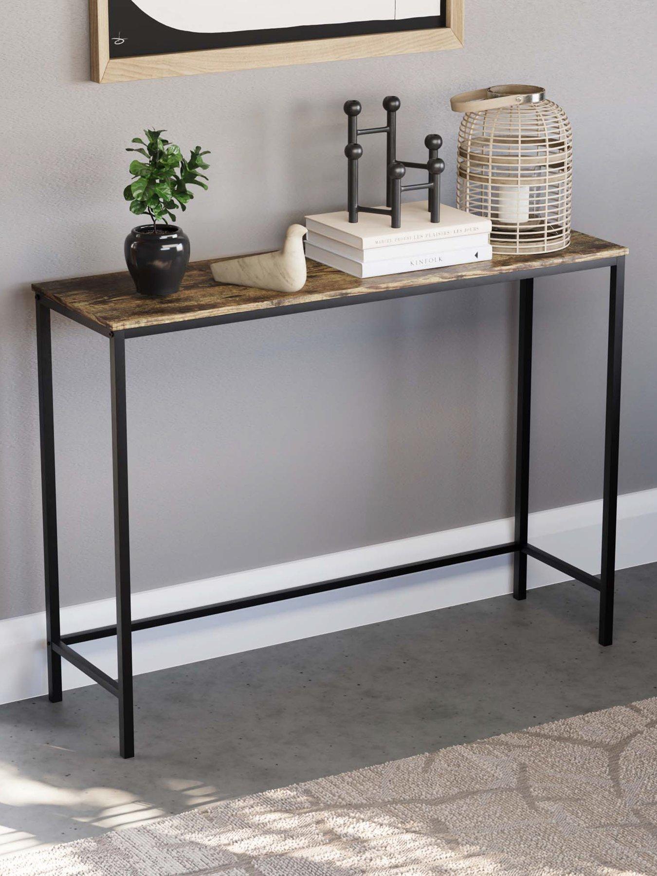 Image 1 of 6 of Vida Designs Brooklyn Console Table - Dark Oak