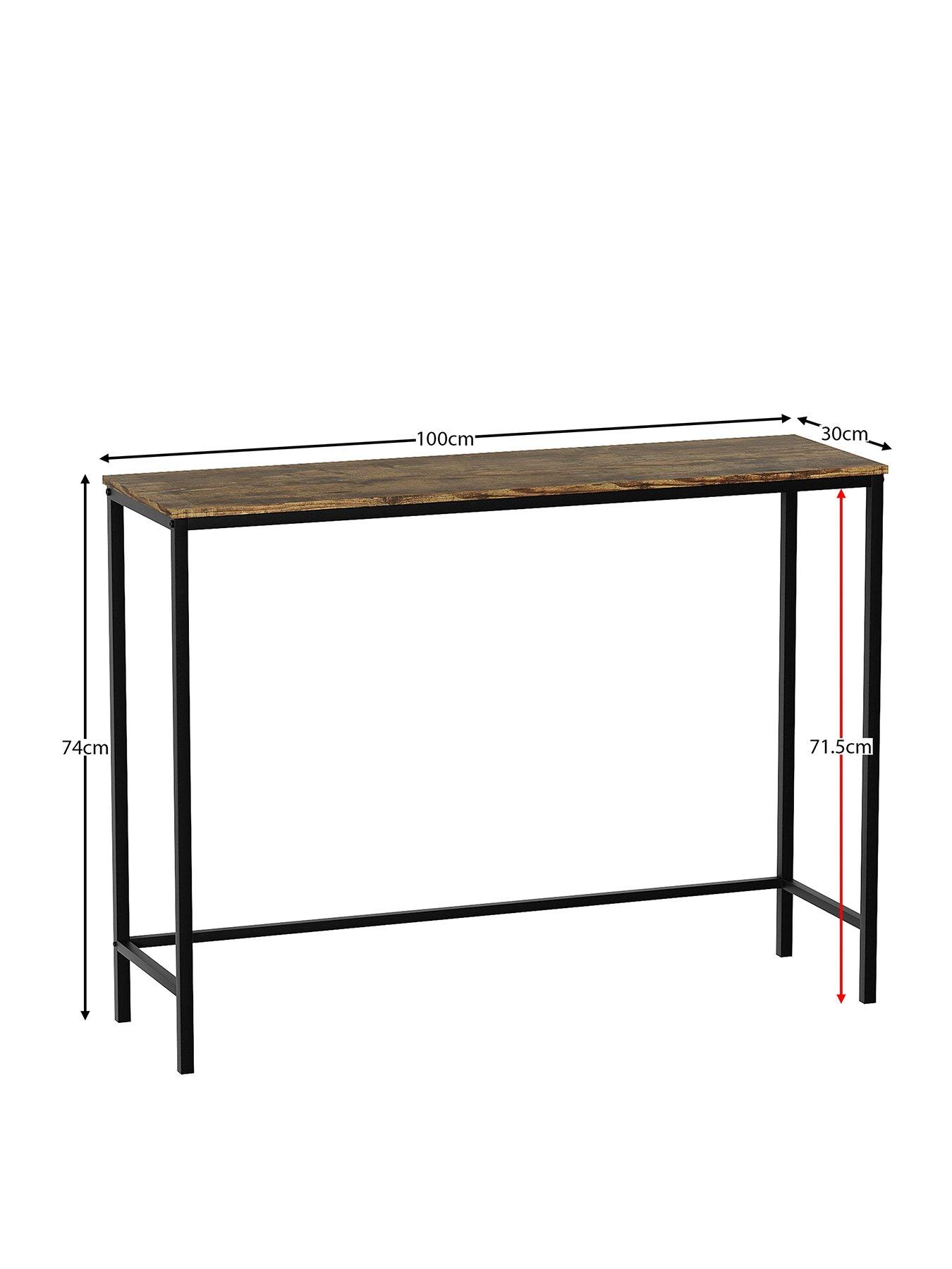 Image 2 of 6 of Vida Designs Brooklyn Console Table - Dark Oak
