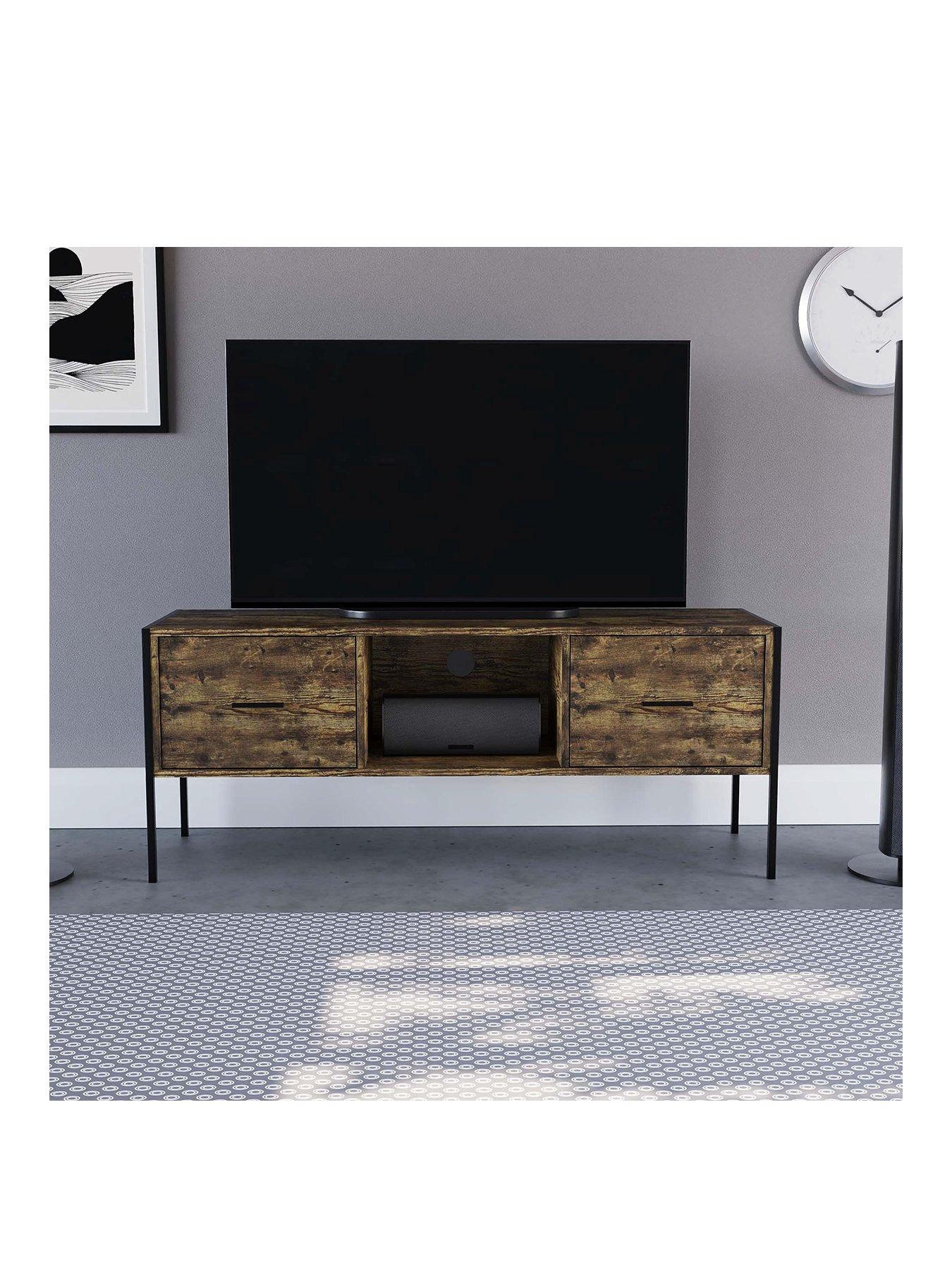 Image 3 of 6 of Vida Designs Brooklyn 2 Drawer TV&nbsp;Unit - fits up&nbsp;to 50/60 inch TV - Dark Oak