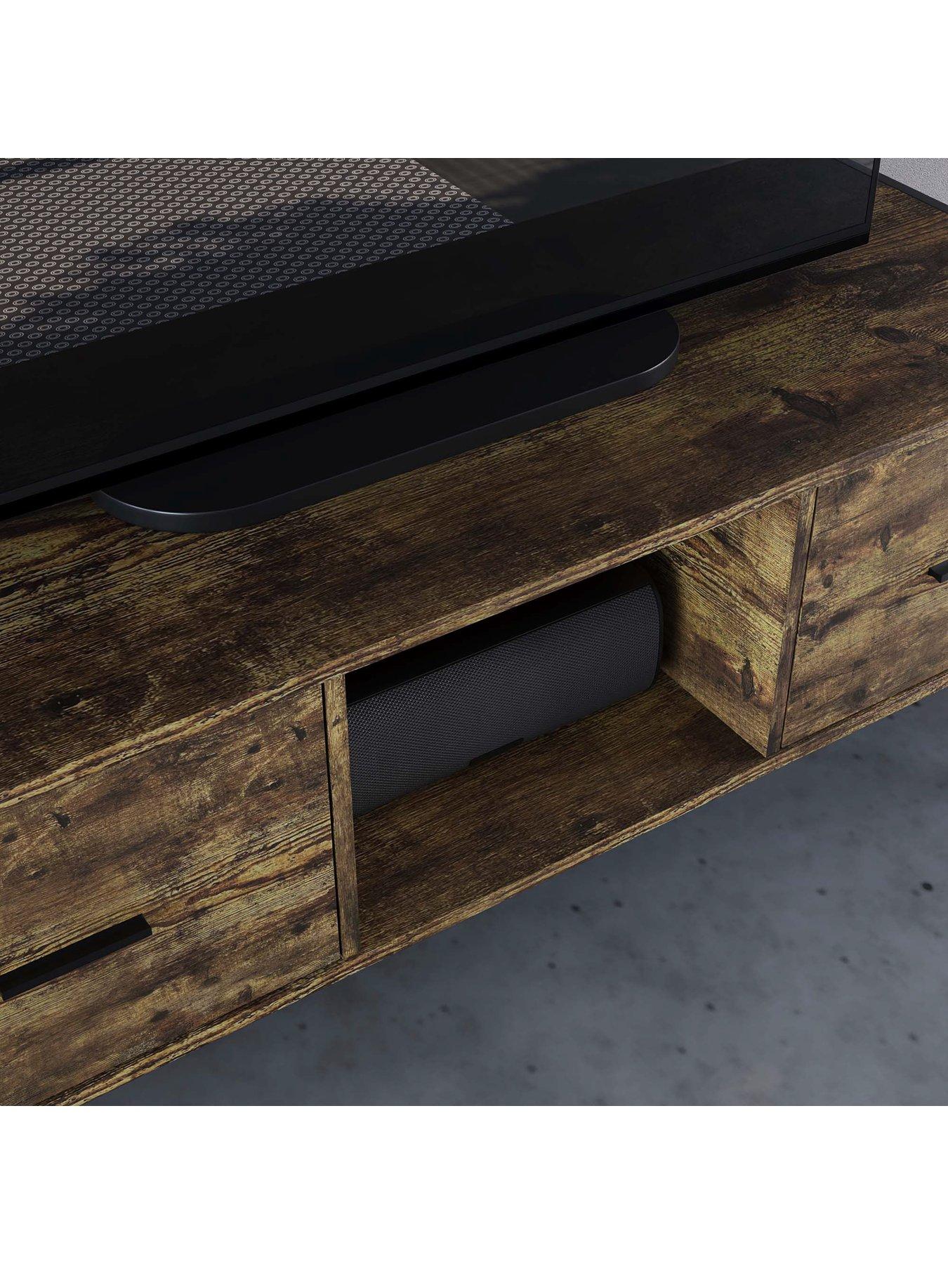 Image 4 of 6 of Vida Designs Brooklyn 2 Drawer TV&nbsp;Unit - fits up&nbsp;to 50/60 inch TV - Dark Oak