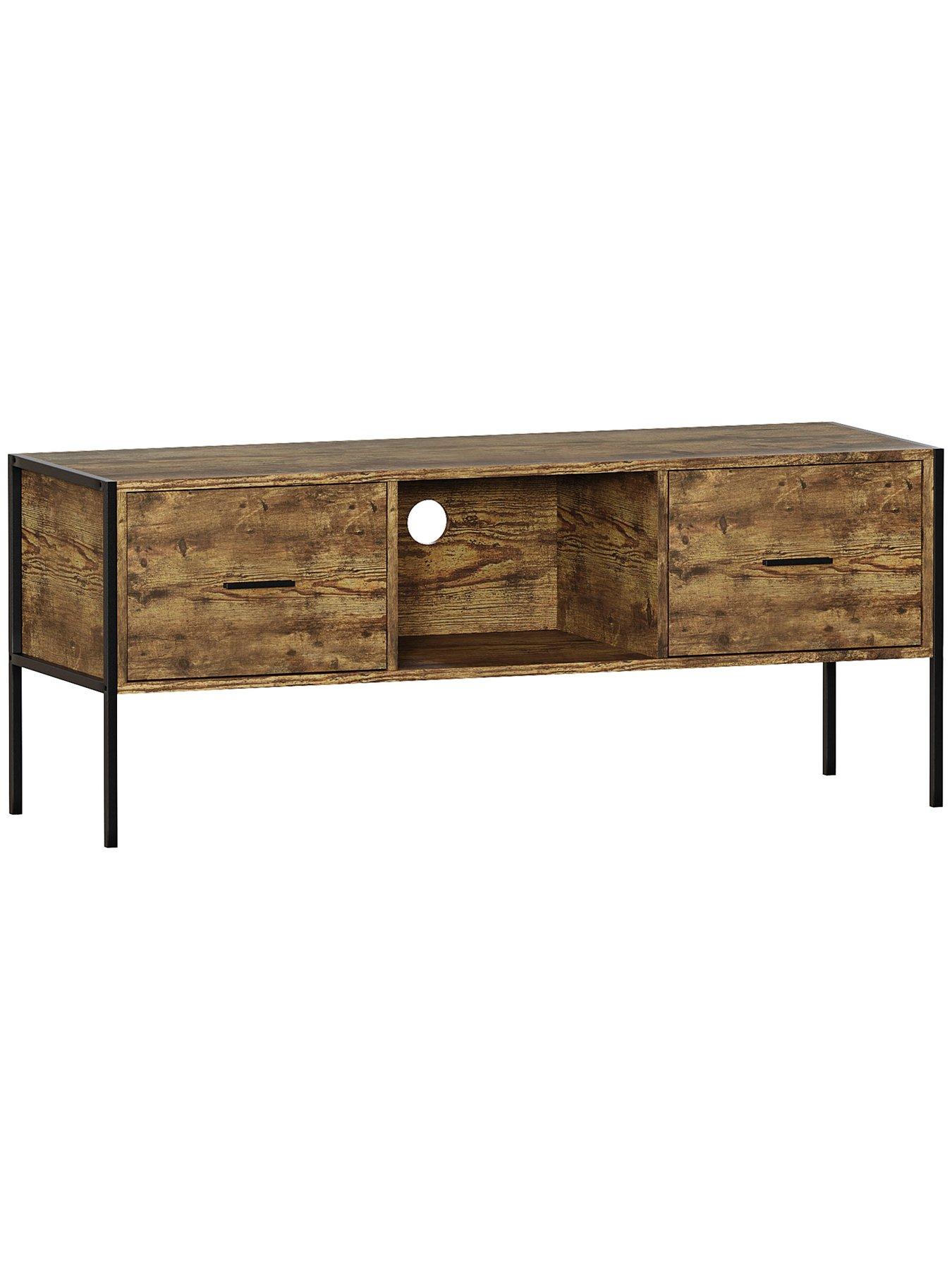 Image 6 of 6 of Vida Designs Brooklyn 2 Drawer TV&nbsp;Unit - fits up&nbsp;to 50/60 inch TV - Dark Oak