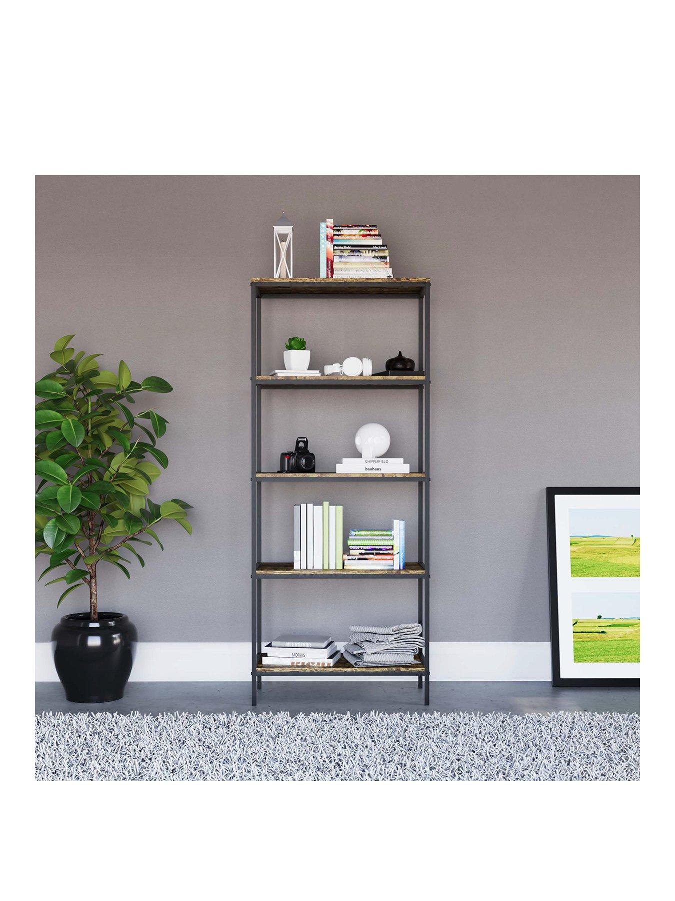Image 3 of 6 of Vida Designs Brooklyn 5 Tier Bookcase - Dark Oak