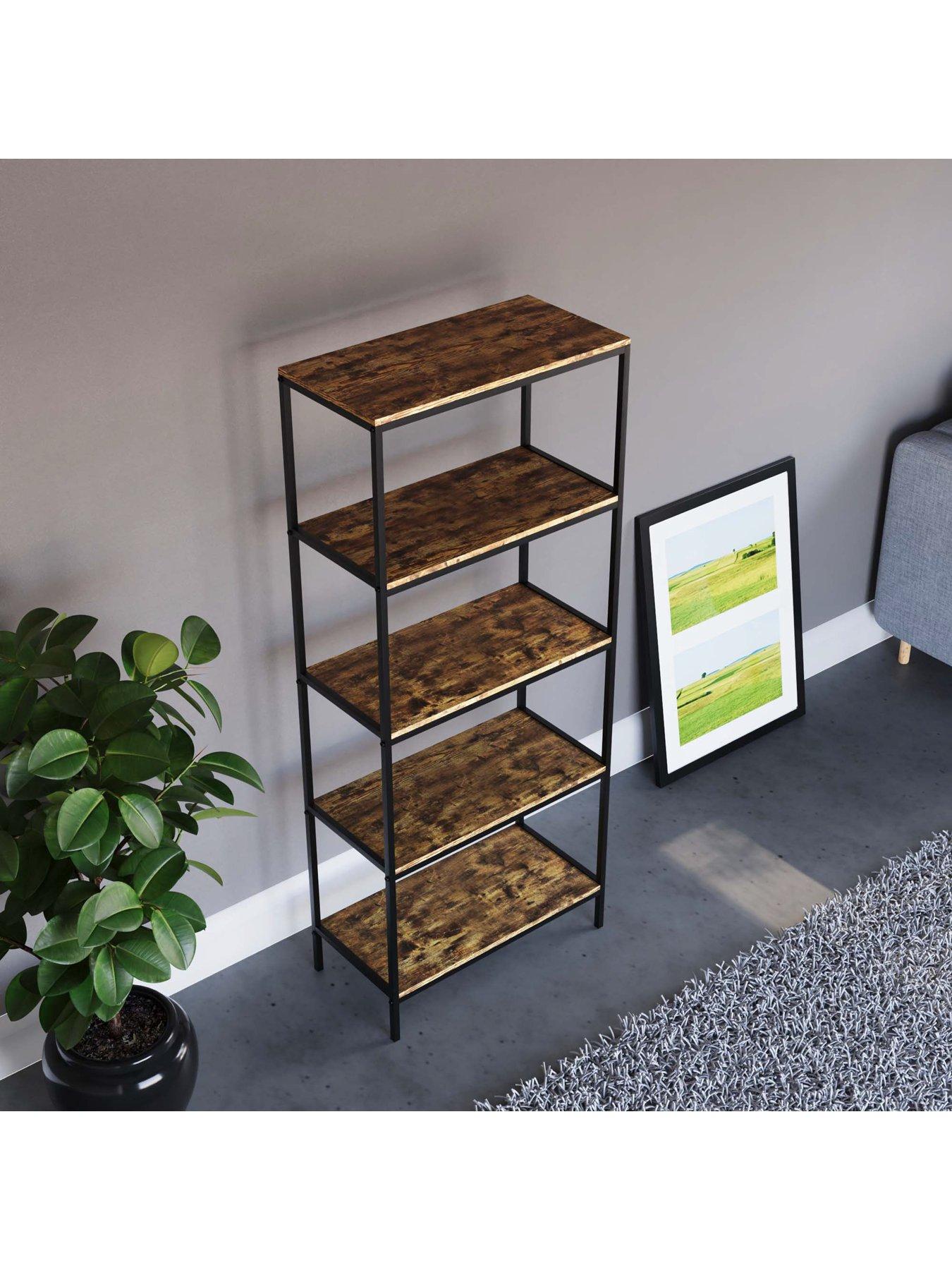 Image 4 of 6 of Vida Designs Brooklyn 5 Tier Bookcase - Dark Oak