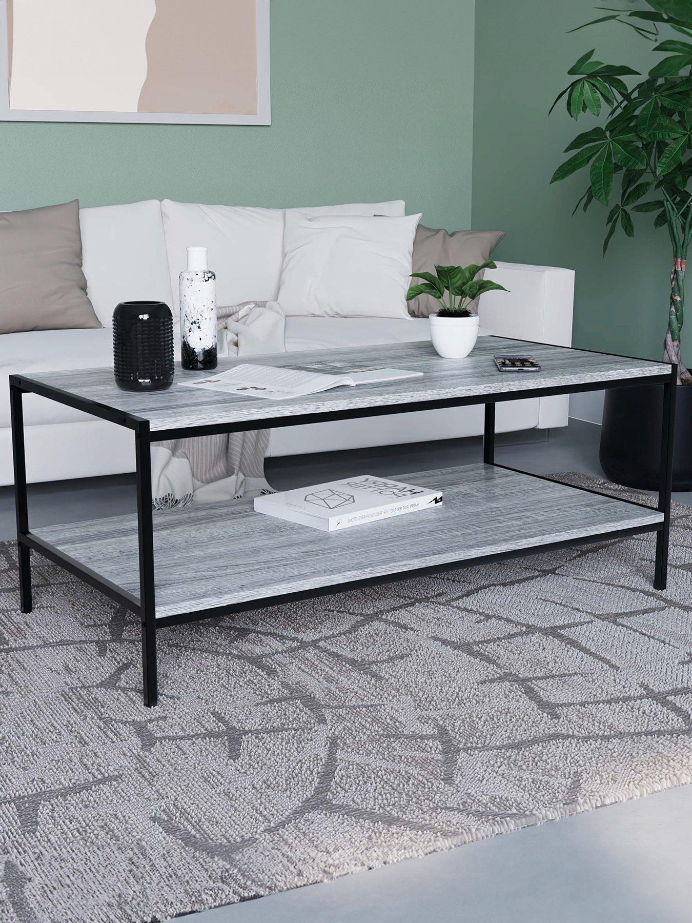 Product photograph of Vida Designs Brooklyn Coffee Table - Grey Oak from very.co.uk