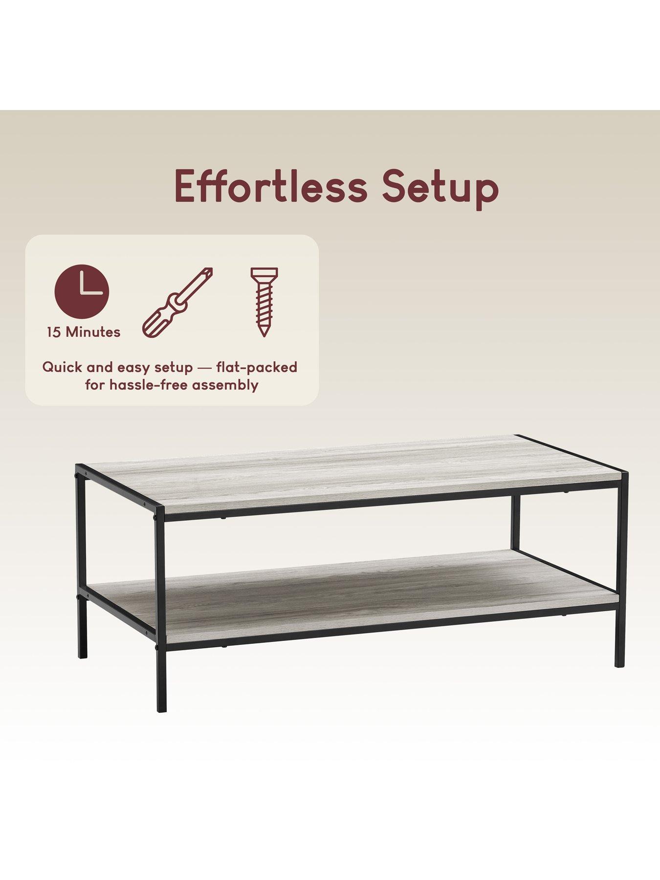 Vida Designs Brooklyn Coffee Table - Grey Oak | Very