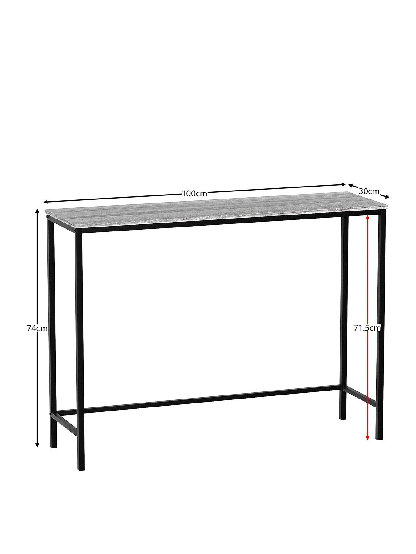 Image 2 of 6 of Vida Designs Brooklyn Console Table - Grey Oak