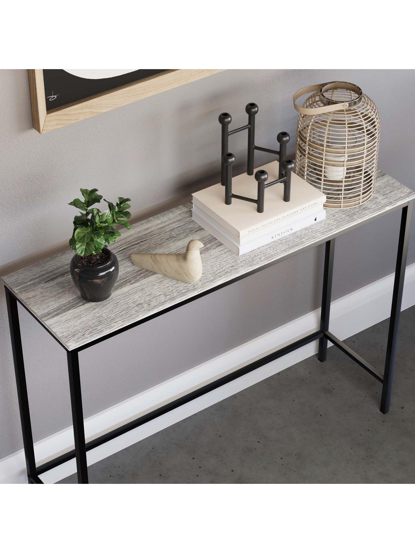Image 4 of 6 of Vida Designs Brooklyn Console Table - Grey Oak