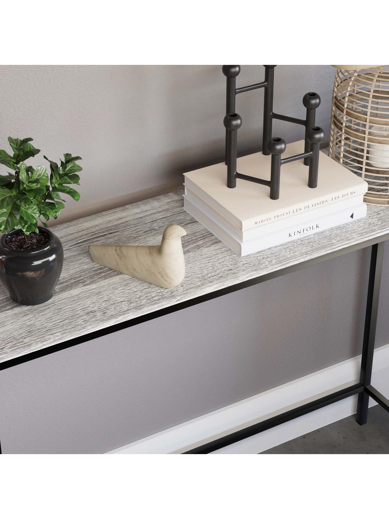 Image 5 of 6 of Vida Designs Brooklyn Console Table - Grey Oak