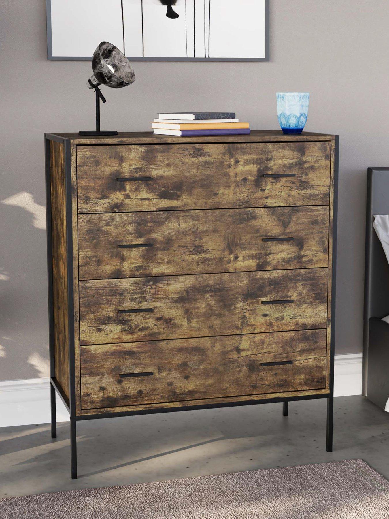 undefined Brooklyn 4 Drawer Chest - Dark Oak