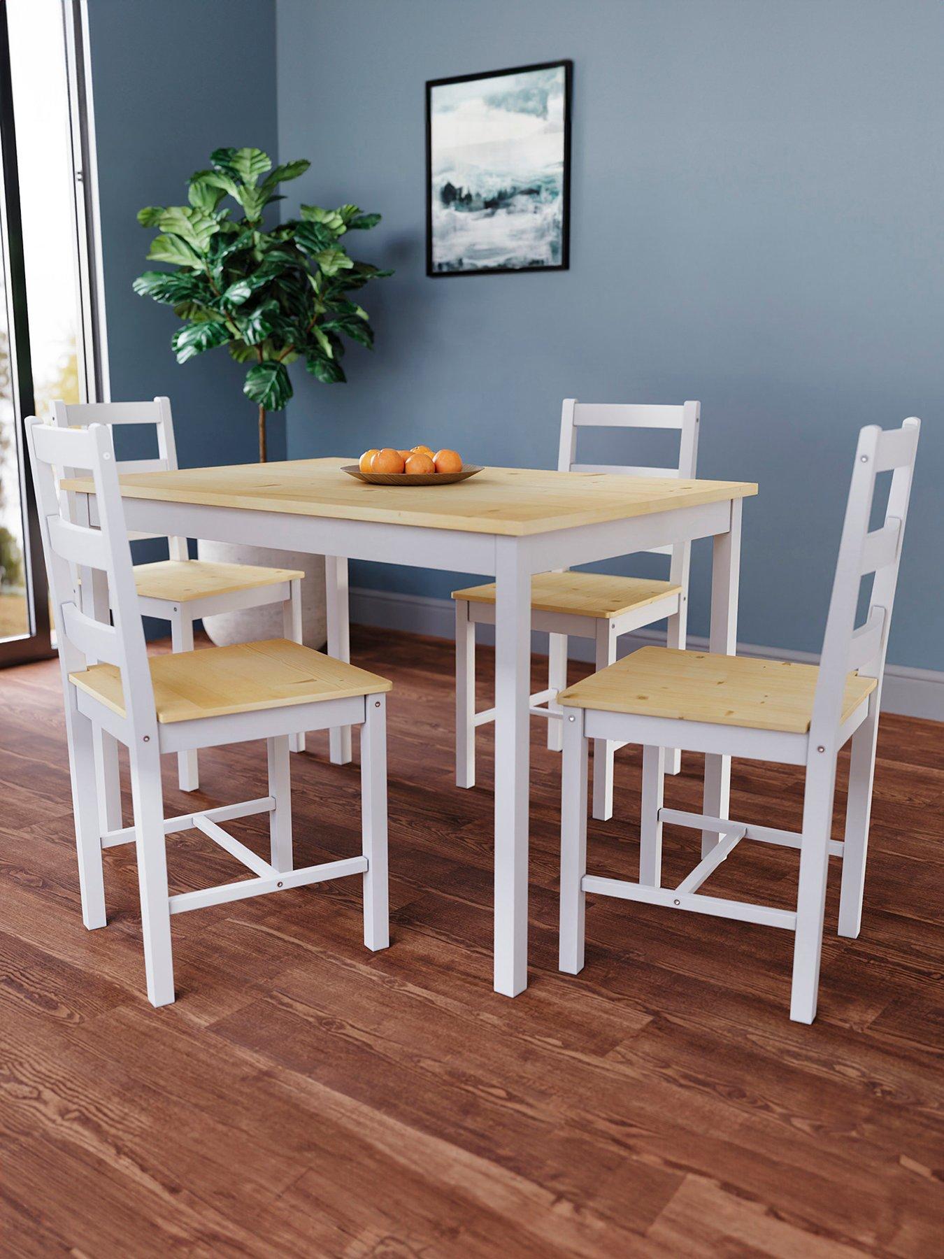 Product photograph of Vida Designs Yorkshire 4 Seater Dining Set from very.co.uk