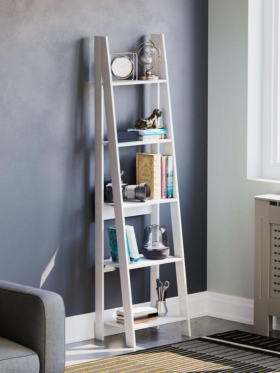 front image of vida-designs-bristol-5-tier-step-ladder-bookcase