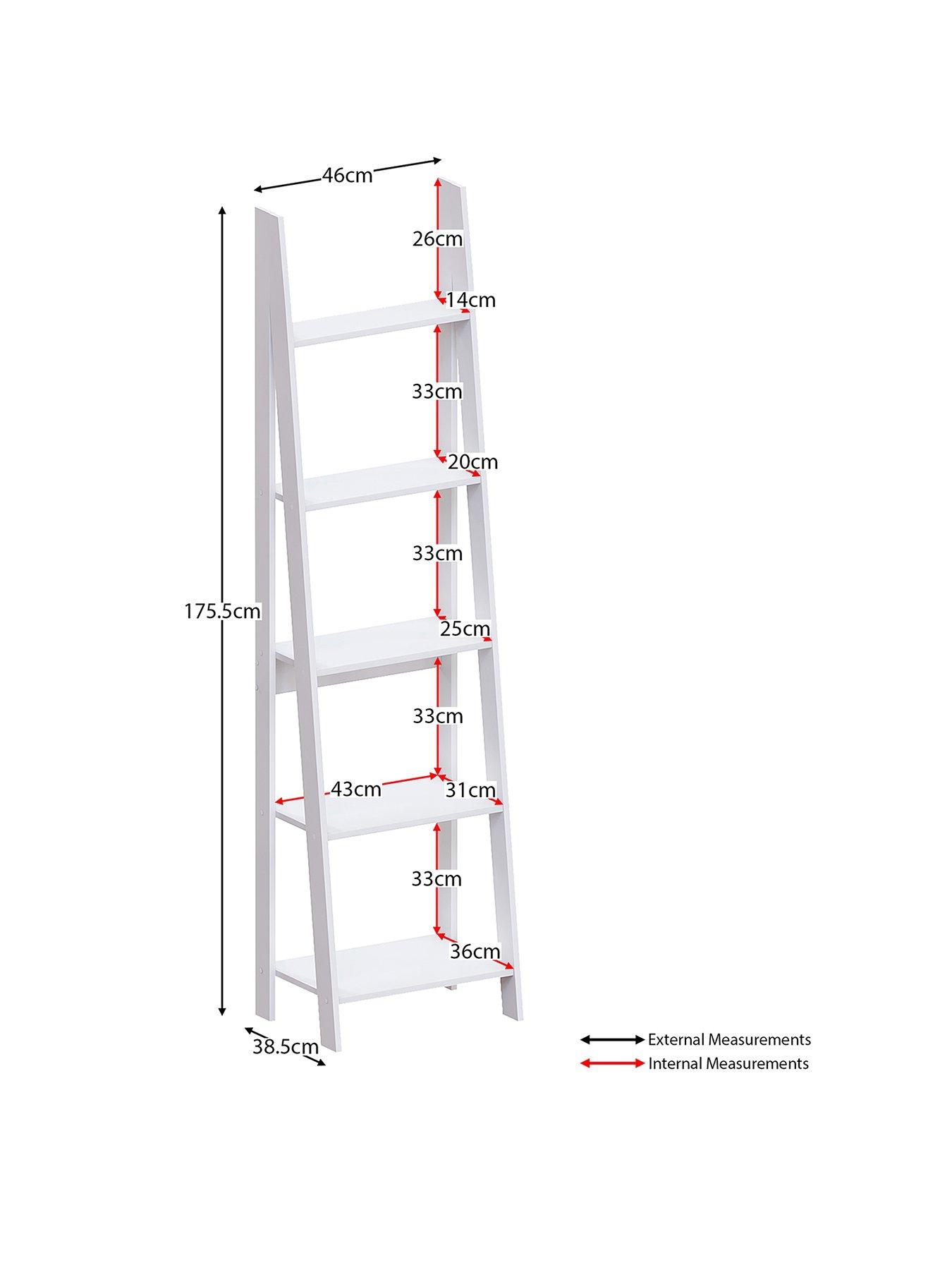 Image 2 of 6 of Vida Designs Bristol 5 Tier Step Ladder Bookcase