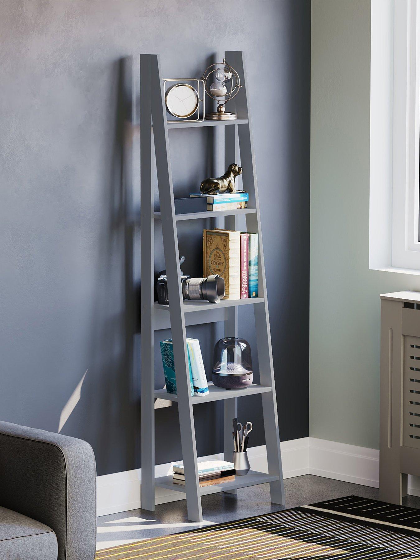 Corner ladder on sale shelf grey