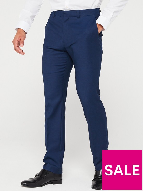 front image of very-man-regular-fit-textured-suit-trouser-navy