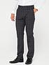  image of very-man-regular-fit-textured-check-suit-trouser-charcoal
