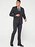  image of very-man-regular-fit-textured-check-suit-trouser-charcoal