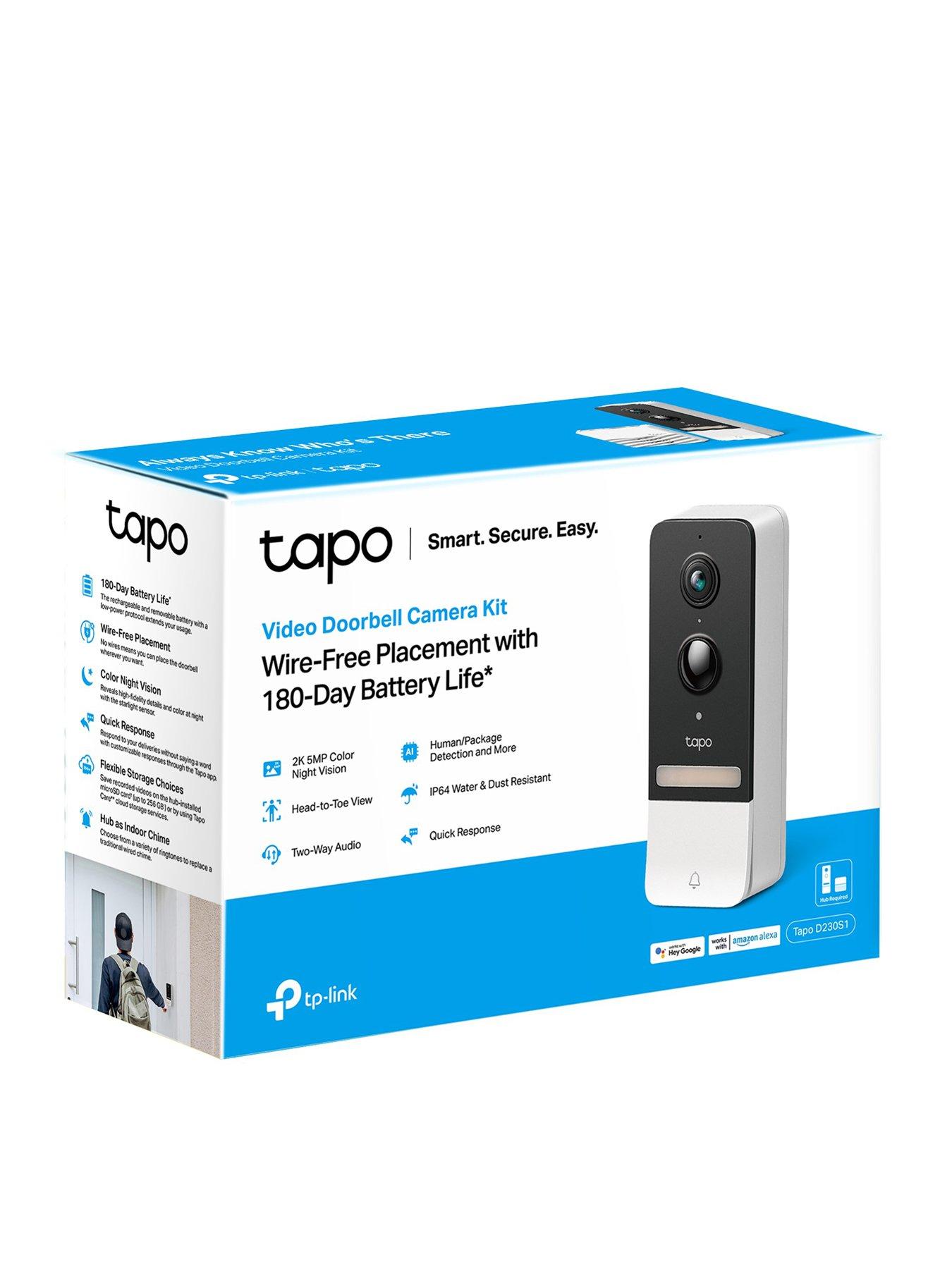 TP-Link Tapo D230S1 Smart Battery Video Doorbell with 2K Camera