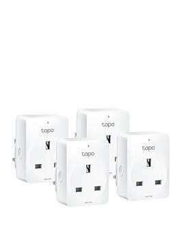 Product photograph of Tp Link Tapo P110 Smart Socket With Energy Monitoring 4-pack from very.co.uk