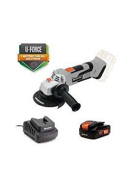 Product photograph of Daewoo U-force Series Battery Operated 18v 115mm Angle Grinder 2mah Battery Amp Charger Included from very.co.uk