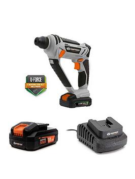 Product photograph of Daewoo U-force Series Battery Operated 18v Rotary Hammer Drill 2ah Battery Amp Charger Included from very.co.uk
