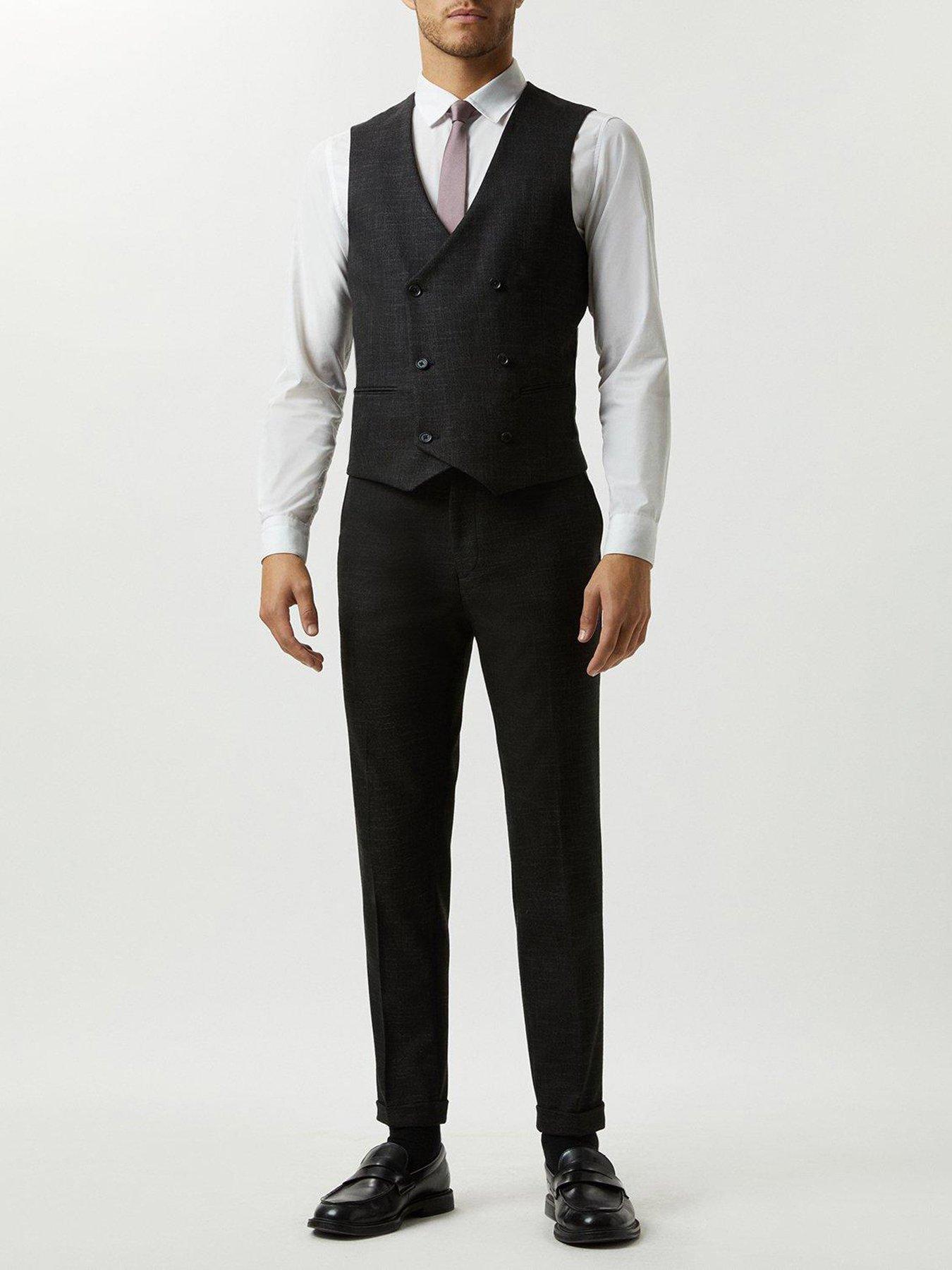 Burton Menswear London Burton Slim Fit Black Suit Waistcoat very