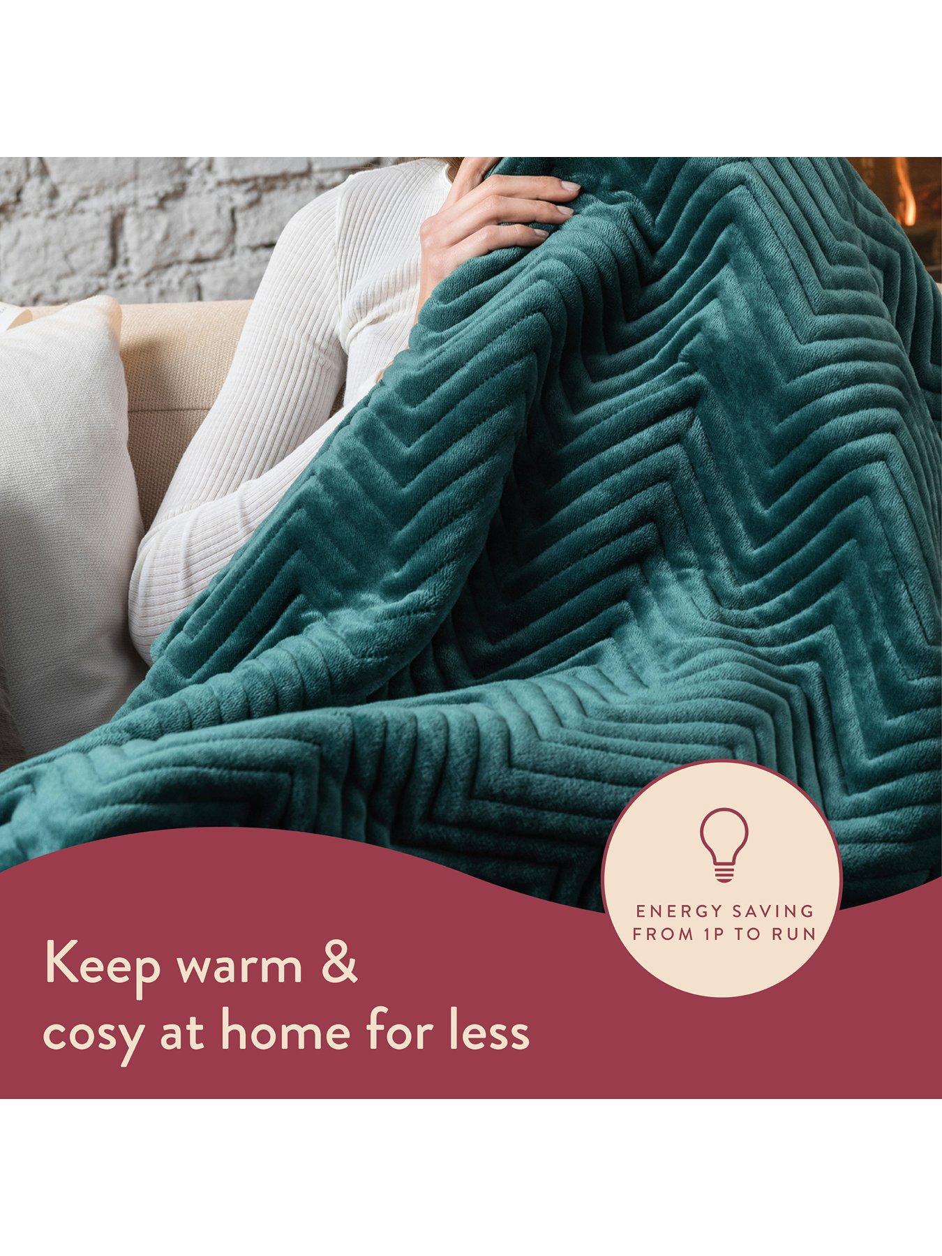 Luxury Velvety Teal Heated Throw Argos Dreamland Heated Throw
