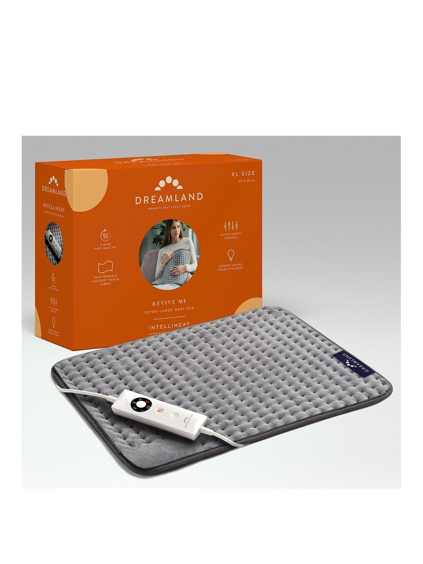 Product photograph of Dreamland Revive Me Heat Pad Large - 38x50cm - Grey from very.co.uk