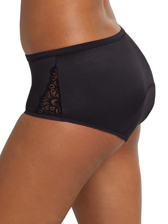 back image of maidenform-period-panties-hipster-black