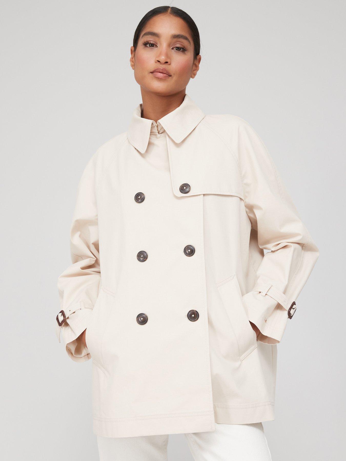 Trench Coat Beige Cotton