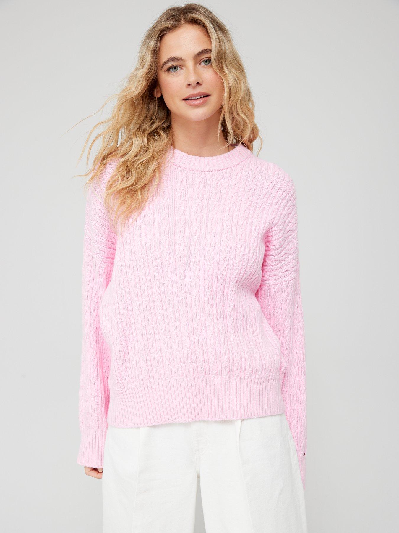 Pink tommy deals hilfiger jumper