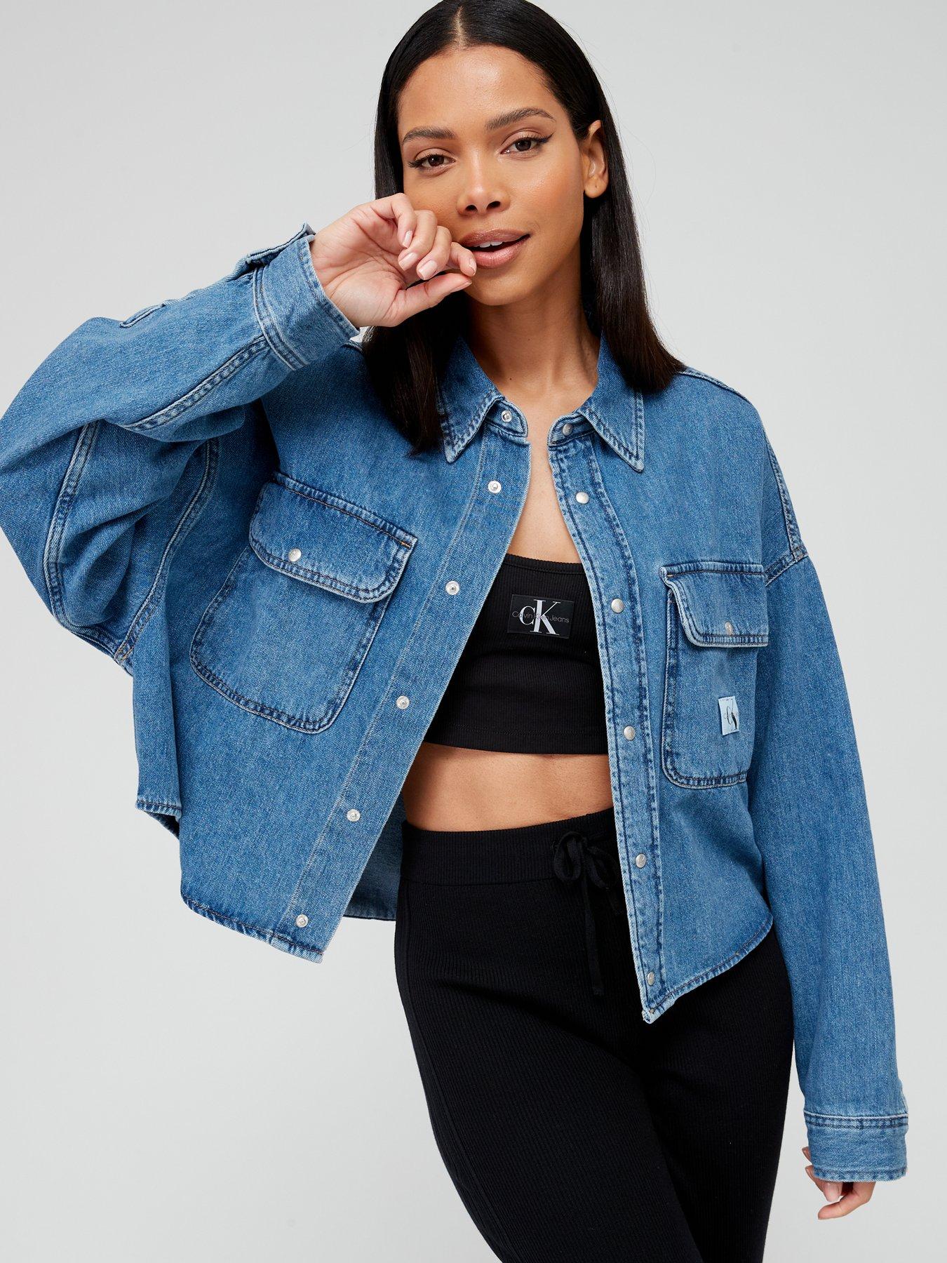 Crop top best sale jean shirt