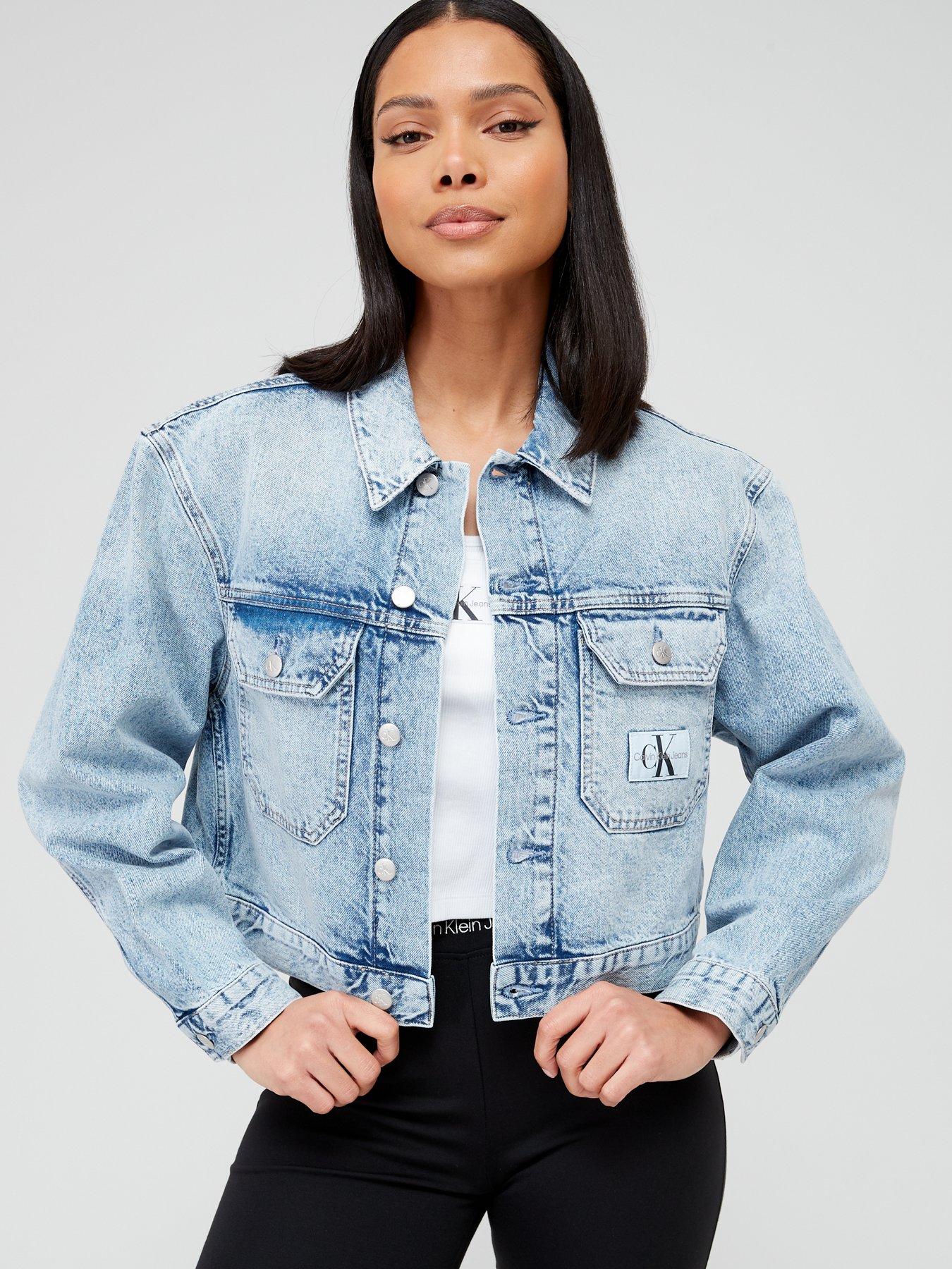 Calvin klein deals oversized denim jacket