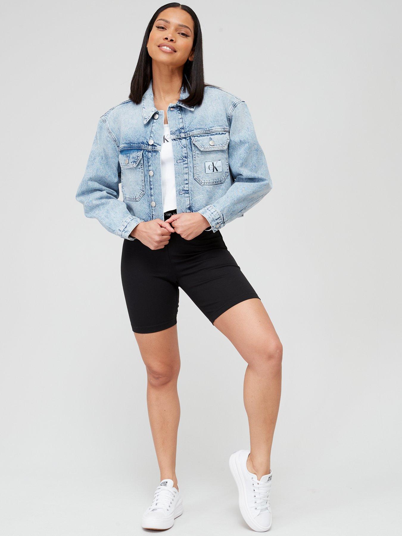 Oversized short hot sale denim jacket